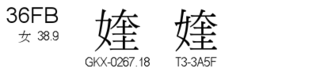 U+36FB